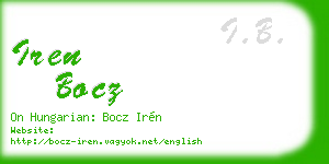 iren bocz business card